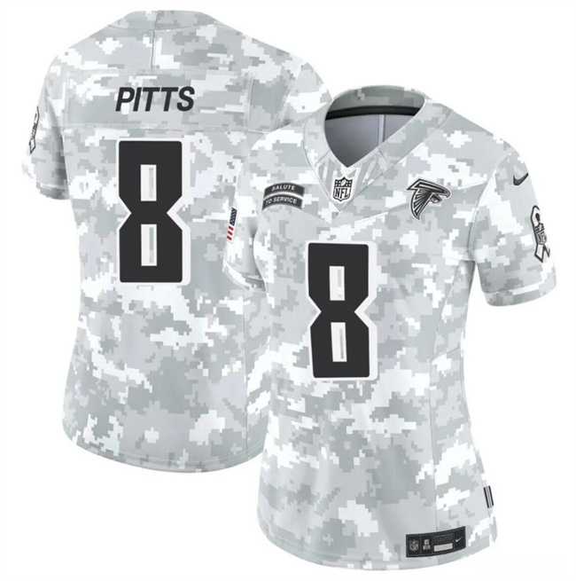 Womens Atlanta Falcons #8 Kyle Pitts 2024 F.U.S.E Arctic Camo Salute To Service Limited Stitched Jersey Dzhi->atlanta falcons->NFL Jersey